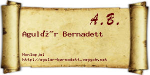 Agulár Bernadett névjegykártya