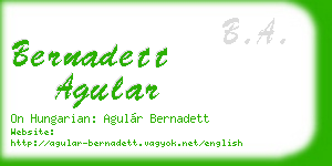 bernadett agular business card